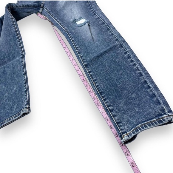 NWT SANDRINE ROSE  X FREE PEOPLE SKINNY JEAN WOMEN SIZE 28 SNOW RIPPED - Picture 9 of 10